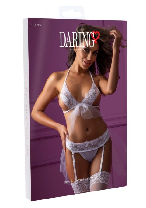 Bra & Garter Panty Set White Daring Intimates