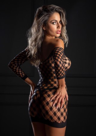 Deluxe Fence Net Minidress Black Daring Intimates
