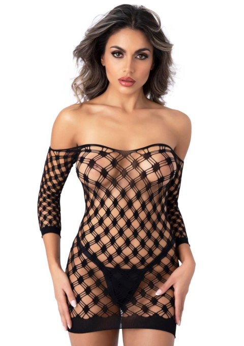 Deluxe Fence Net Minidress Black Daring Intimates