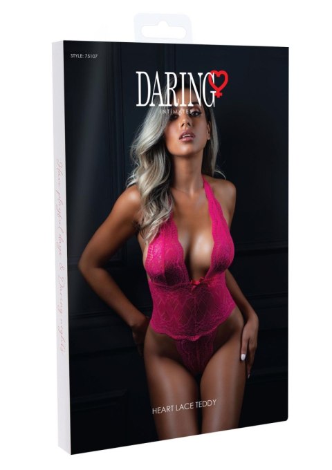 Heart Lace Teddy Pink Daring Intimates