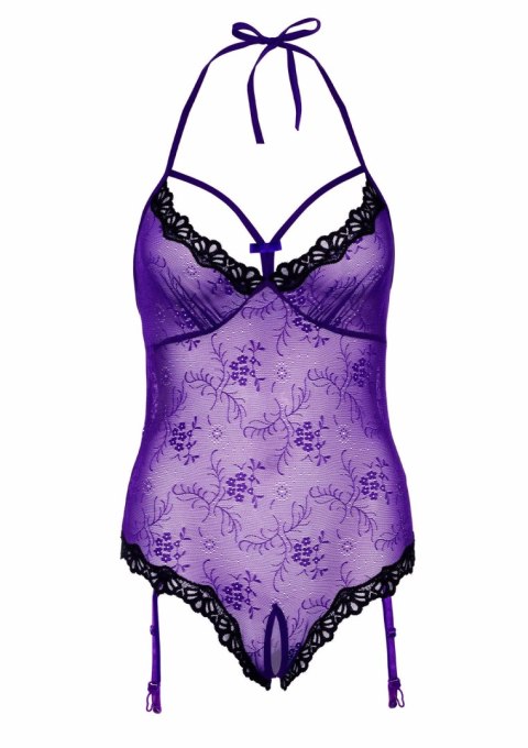 Lace Teddy with Open Crotch Purple Daring Intimates Lace Teddy with Open Crotch Purple Daring Intimates
