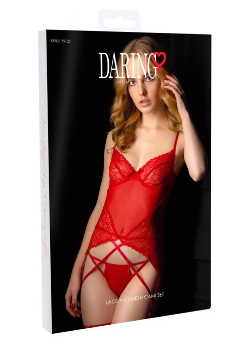 Lace and Mesh Cami Set Red Daring Intimates Lace and Mesh Cami Set Red Daring Intimates