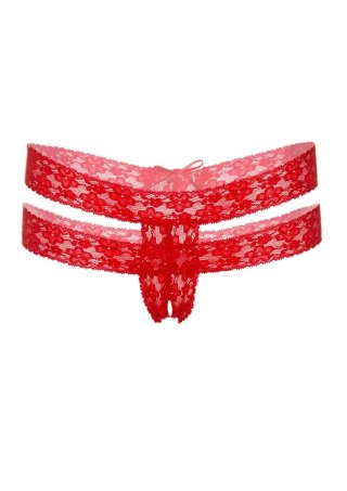 Lucy crotchless thong panty Red Daring Intimates