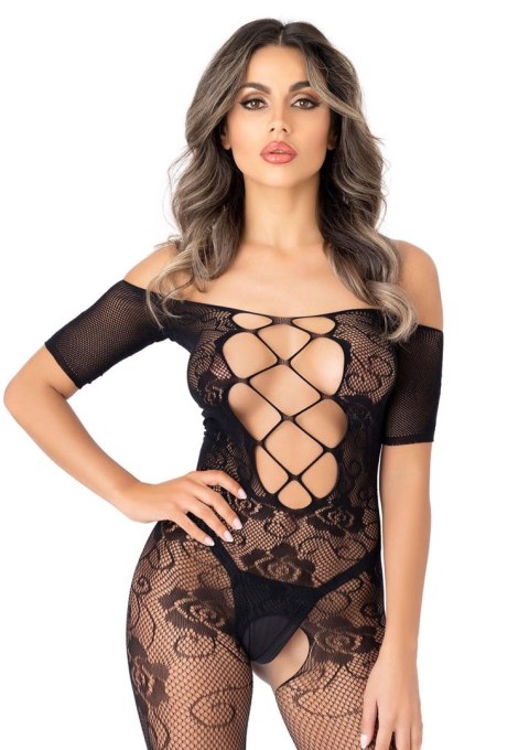 Off the Shoulder Bodystocking Black Daring Intimates