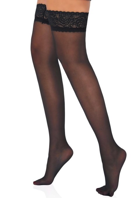 Satin Touch 20D Stay Ups Black Daring Intimates