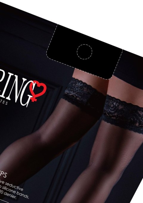Satin Touch 20D Stay Ups Black Daring Intimates