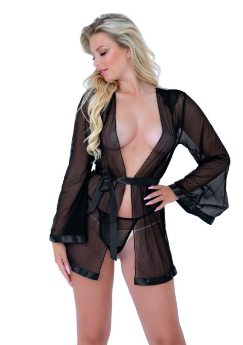 Sheer Kimono and String Black Daring Intimates