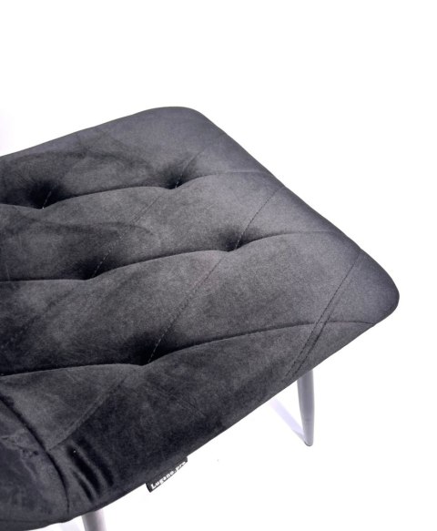 Krzesło tapicerowane BORGO VELVET BLACK GOLD Lugano