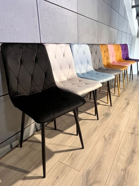 Krzesło tapicerowane BORGO VELVET BLACK Lugano