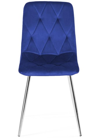 Krzesło tapicerowane BORGO VELVET BLUE SILVER Lugano