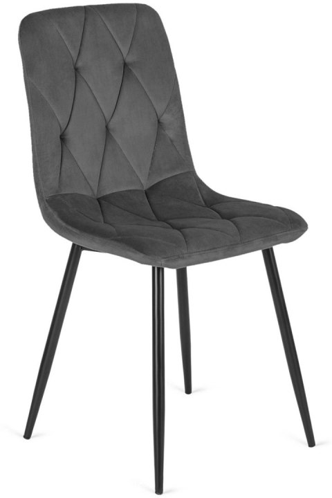 Krzesło tapicerowane BORGO VELVET DARK GREY Lugano
