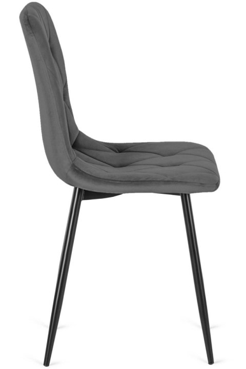 Krzesło tapicerowane BORGO VELVET DARK GREY Lugano