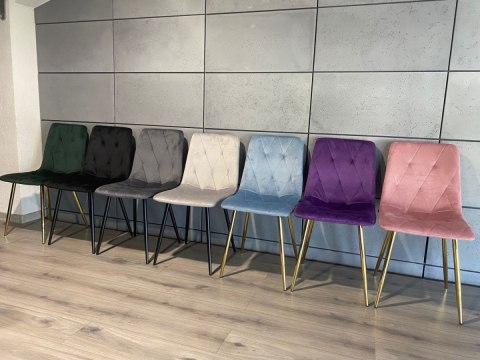 Krzesło tapicerowane BORGO VELVET DARK GREY Lugano