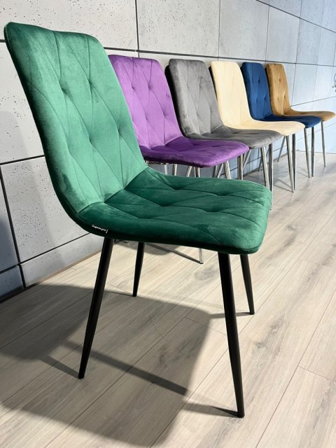 Krzesło tapicerowane BORGO VELVET GREEN Lugano