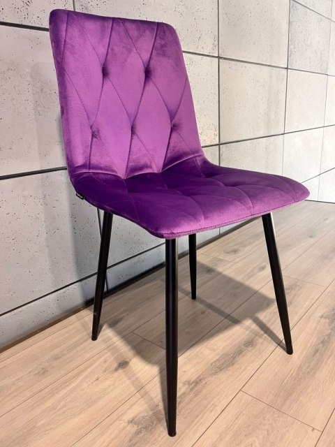 Krzesło tapicerowane BORGO VELVET PURPLE Lugano