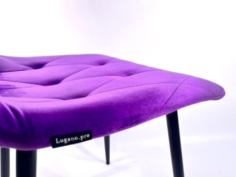 Krzesło tapicerowane BORGO VELVET PURPLE Lugano