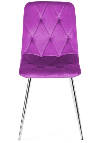 Krzesło tapicerowane BORGO VELVET PURPLE SILVER Lugano