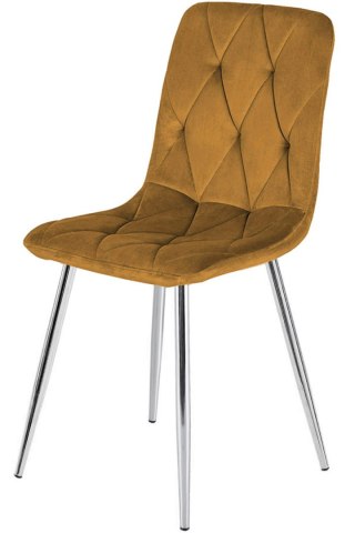 Krzesło tapicerowane BORGO VELVET TRUFLE SILVER Lugano