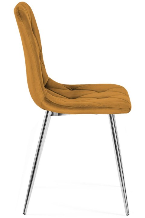 Krzesło tapicerowane BORGO VELVET TRUFLE SILVER Lugano