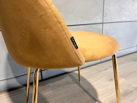 Krzesło tapicerowane CAMILA TRUFLE VELVET GOLD Lugano
