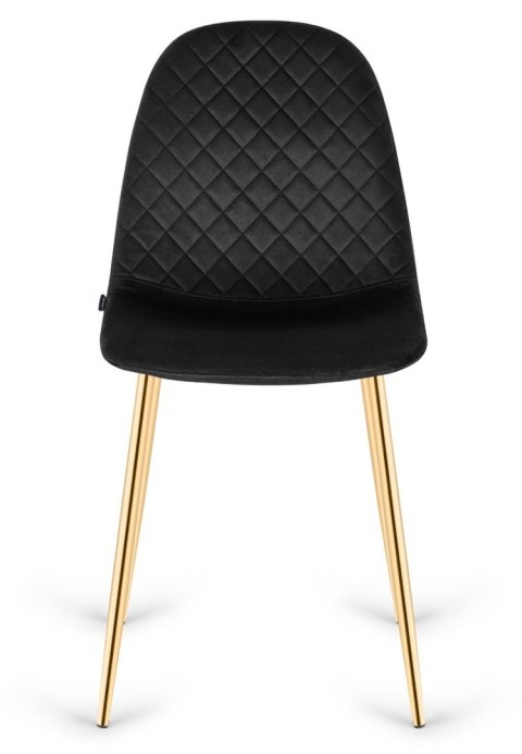 Krzesło tapicerowane CARO VELVET BLACK GOLD Lugano Krzesło tapicerowane CARO VELVET BLACK GOLD Lugano