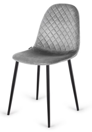 Krzesło tapicerowane CARO VELVET GREY Lugano