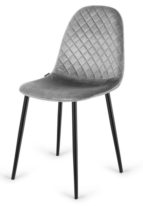 Krzesło tapicerowane CARO VELVET GREY Lugano