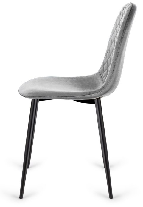Krzesło tapicerowane CARO VELVET GREY Lugano