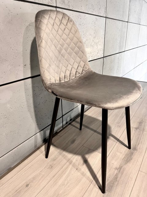 Krzesło tapicerowane CARO VELVET GREY Lugano