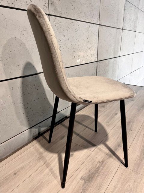 Krzesło tapicerowane CARO VELVET GREY Lugano