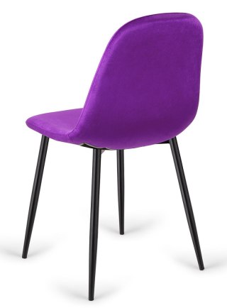 Krzesło tapicerowane GIULIA PURPLE VELVET Lugano