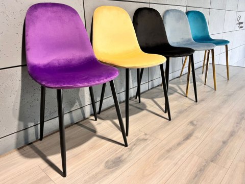 Krzesło tapicerowane GIULIA PURPLE VELVET Lugano