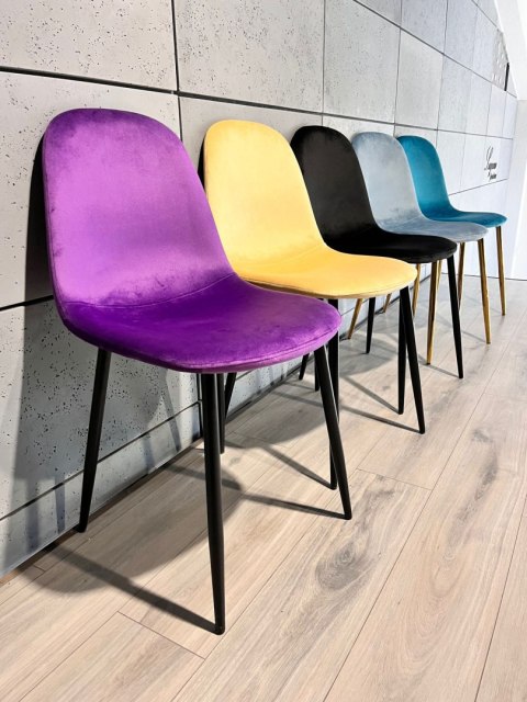 Krzesło tapicerowane GIULIA PURPLE VELVET Lugano