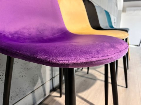 Krzesło tapicerowane GIULIA PURPLE VELVET Lugano