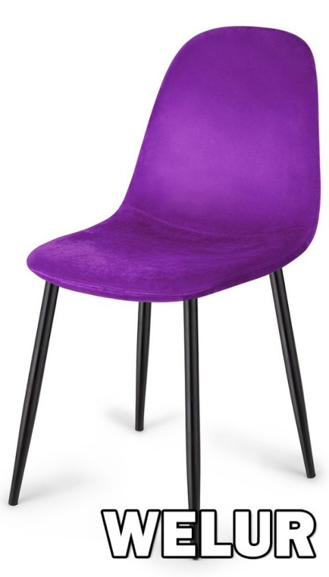 Krzesło tapicerowane GIULIA PURPLE VELVET Lugano