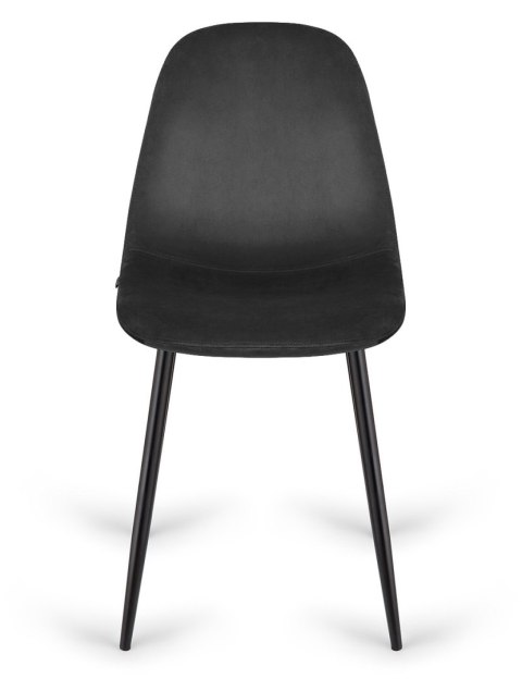 Krzesło tapicerowane GIULIA VELVET BLACK Lugano