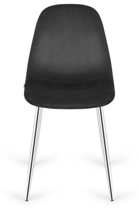 Krzesło tapicerowane GIULIA VELVET BLACK SILVER Lugano Krzesło tapicerowane GIULIA VELVET BLACK SILVER Lugano