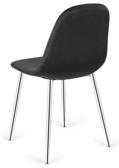 Krzesło tapicerowane GIULIA VELVET BLACK SILVER Lugano Krzesło tapicerowane GIULIA VELVET BLACK SILVER Lugano
