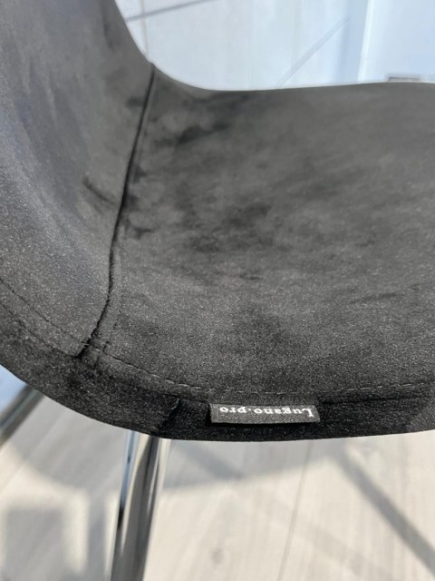 Krzesło tapicerowane GIULIA VELVET BLACK SILVER Lugano Krzesło tapicerowane GIULIA VELVET BLACK SILVER Lugano