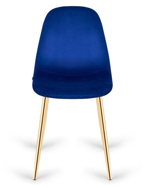 Krzesło tapicerowane GIULIA VELVET BLUE GOLD Lugano