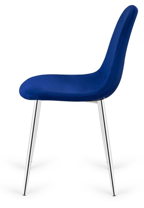 Krzesło tapicerowane GIULIA VELVET BLUE SILVER Lugano