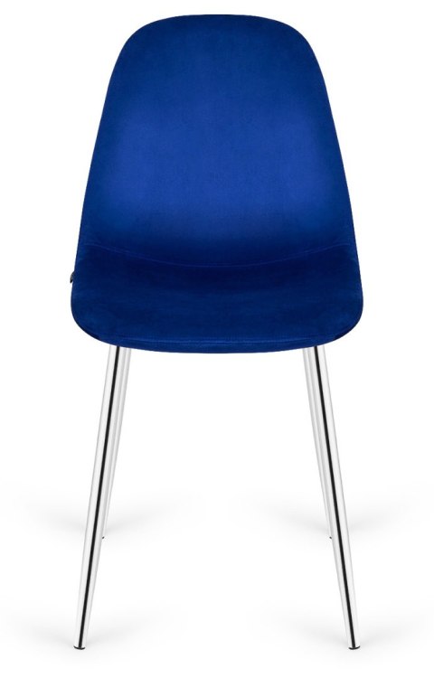 Krzesło tapicerowane GIULIA VELVET BLUE SILVER Lugano