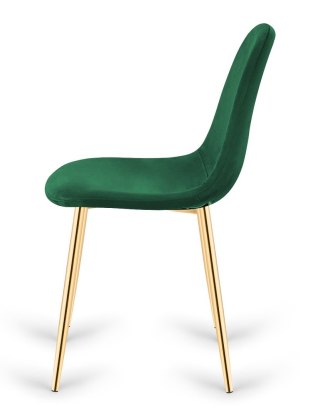 Krzesło tapicerowane GIULIA VELVET GREEN GOLD Lugano