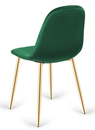 Krzesło tapicerowane GIULIA VELVET GREEN GOLD Lugano