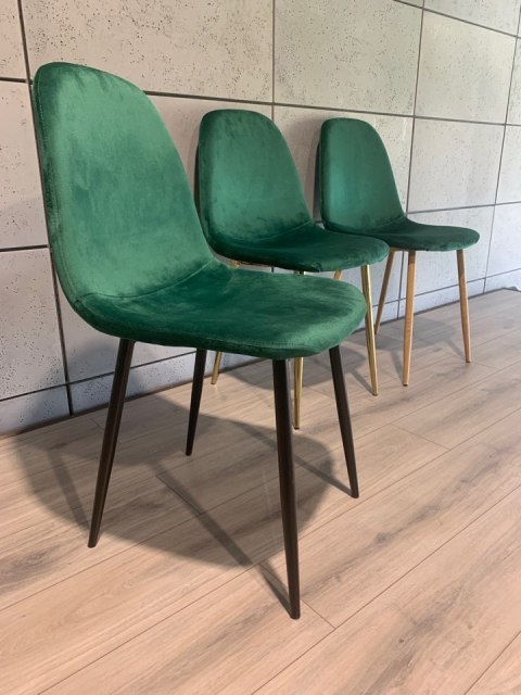 Krzesło tapicerowane GIULIA VELVET GREEN Lugano