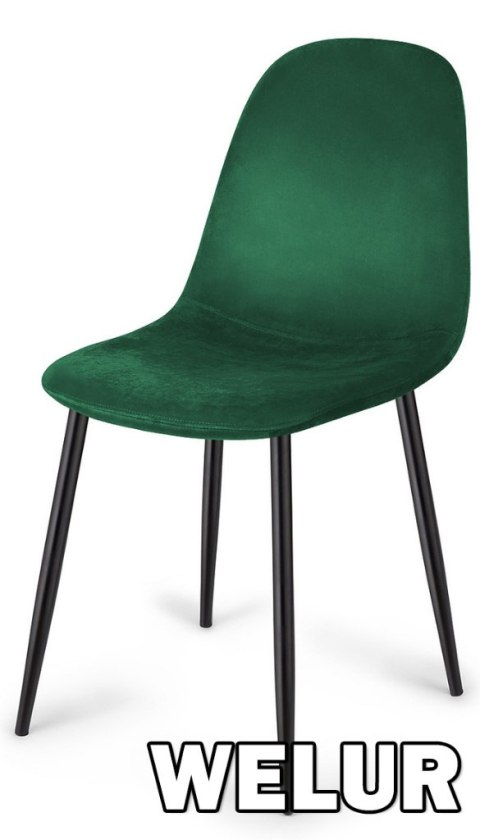 Krzesło tapicerowane GIULIA VELVET GREEN Lugano