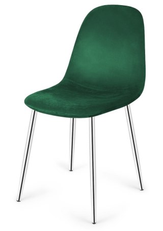 Krzesło tapicerowane GIULIA VELVET GREEN SILVER Lugano