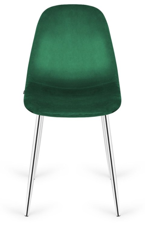 Krzesło tapicerowane GIULIA VELVET GREEN SILVER Lugano