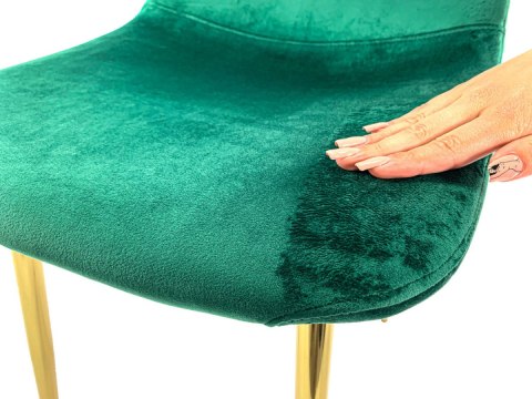 Krzesło tapicerowane GIULIA VELVET GREEN SILVER Lugano