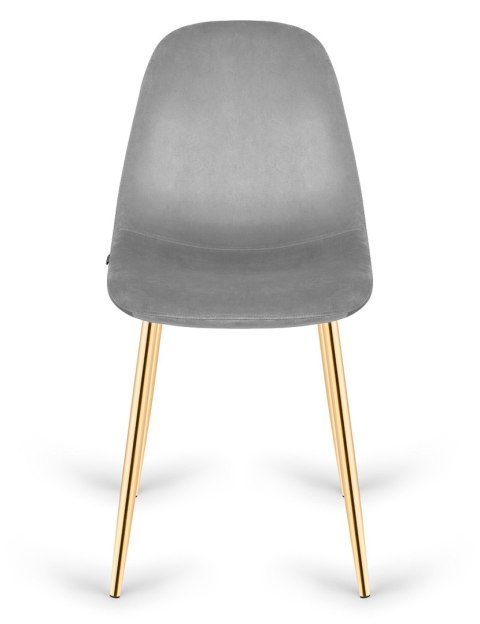 Krzesło tapicerowane GIULIA VELVET GREY GOLD Lugano